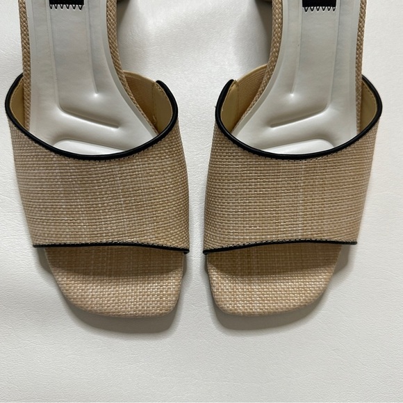 NWOB Franco Sarto Linley Slide Sandal in Beige Raffia 8 - Picture 3 of 8